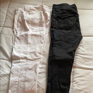 Abercrombie black and white jeans bundle
